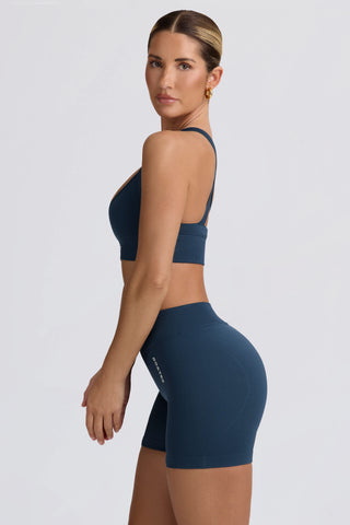 Super Sculpt Seamless Mini Shorts in Blue