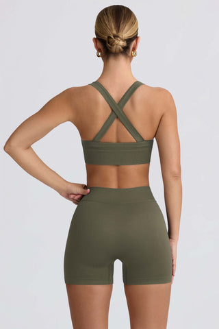 Super Sculpt Seamless Mini Shorts in Light Green