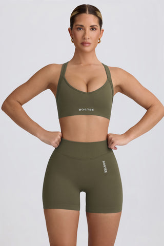 Super Sculpt Seamless Mini Shorts in Light Green