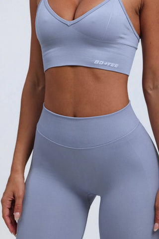 Define Luxe High-Waist Leggings in Blue Grey
