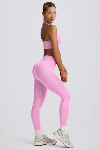 Define Luxe High-Waist Leggings in Bubblegum Pink