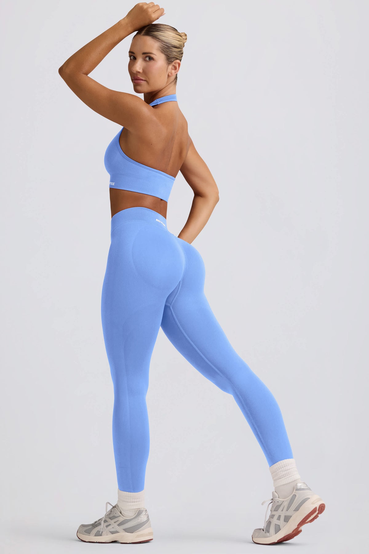 Define Luxe High-Waist Leggings in Light Blue