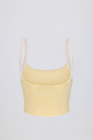 Cropped Tank Top in Lemon Marl