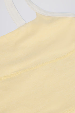 Cropped Tank Top in Lemon Marl