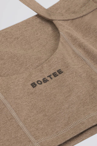 Cropped Tank Top in Mocha Marl