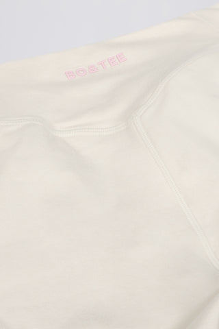 Ruched Mini Shorts in Ivory Marl