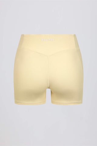Ruched Mini Shorts in Lemon Marl