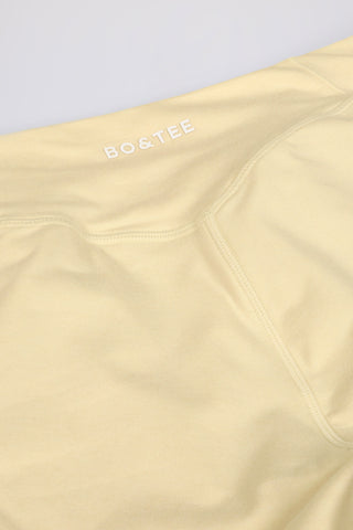 Ruched Mini Shorts in Lemon Marl