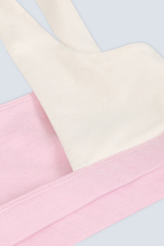 Contrast Sports Bra in Pale Pink Marl
