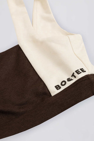 Contrast Sports Bra in Pecan Marl