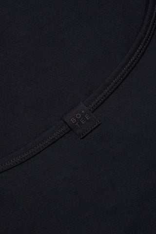 Cross-Back Tank Top in Black