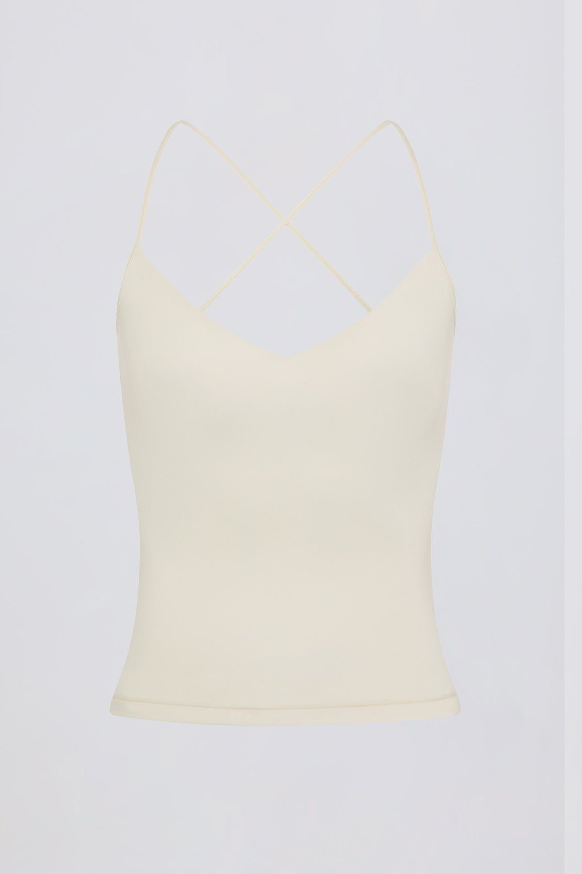 Cross-Back Tank Top in Cream