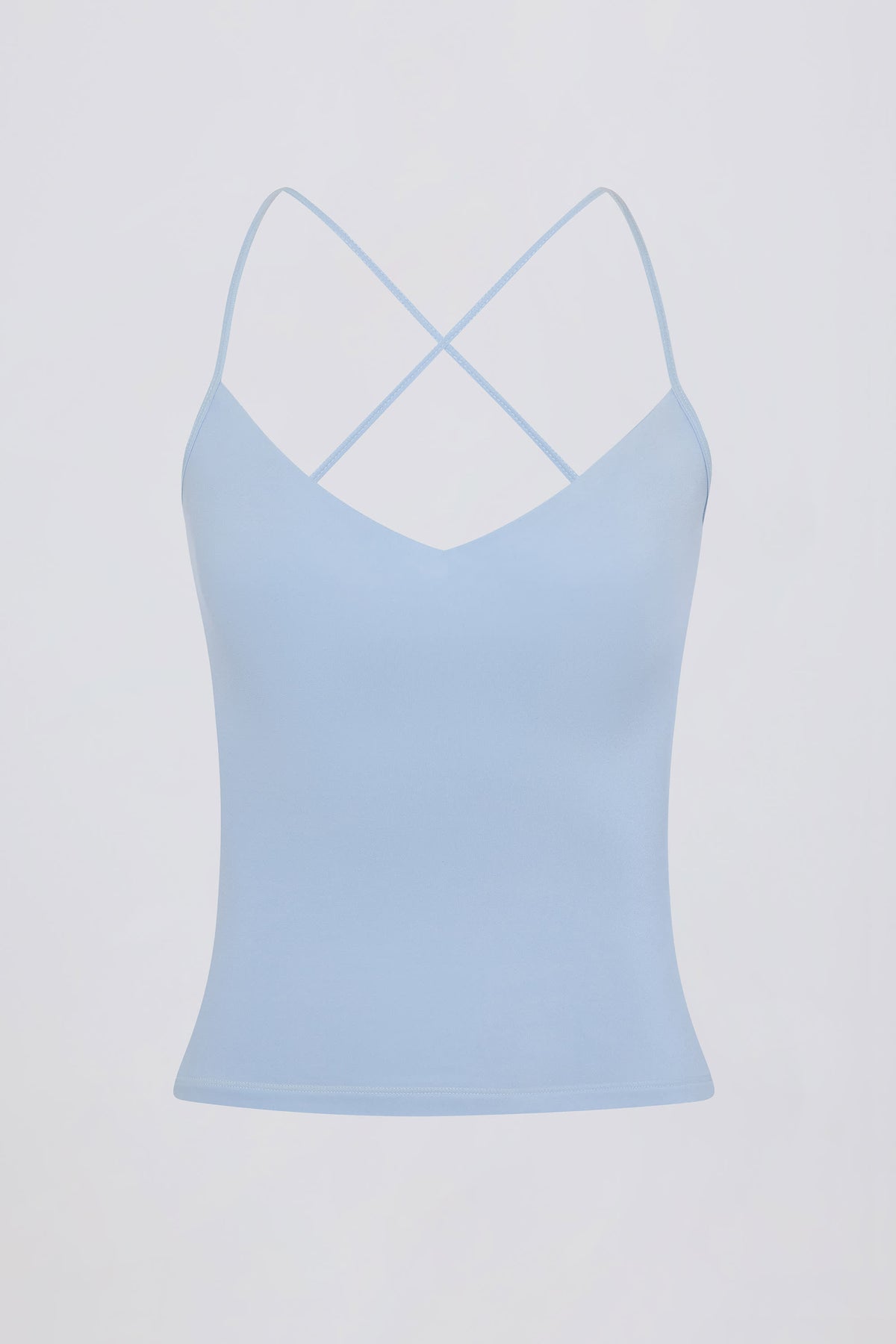 Cross-Back Tank Top in Sky