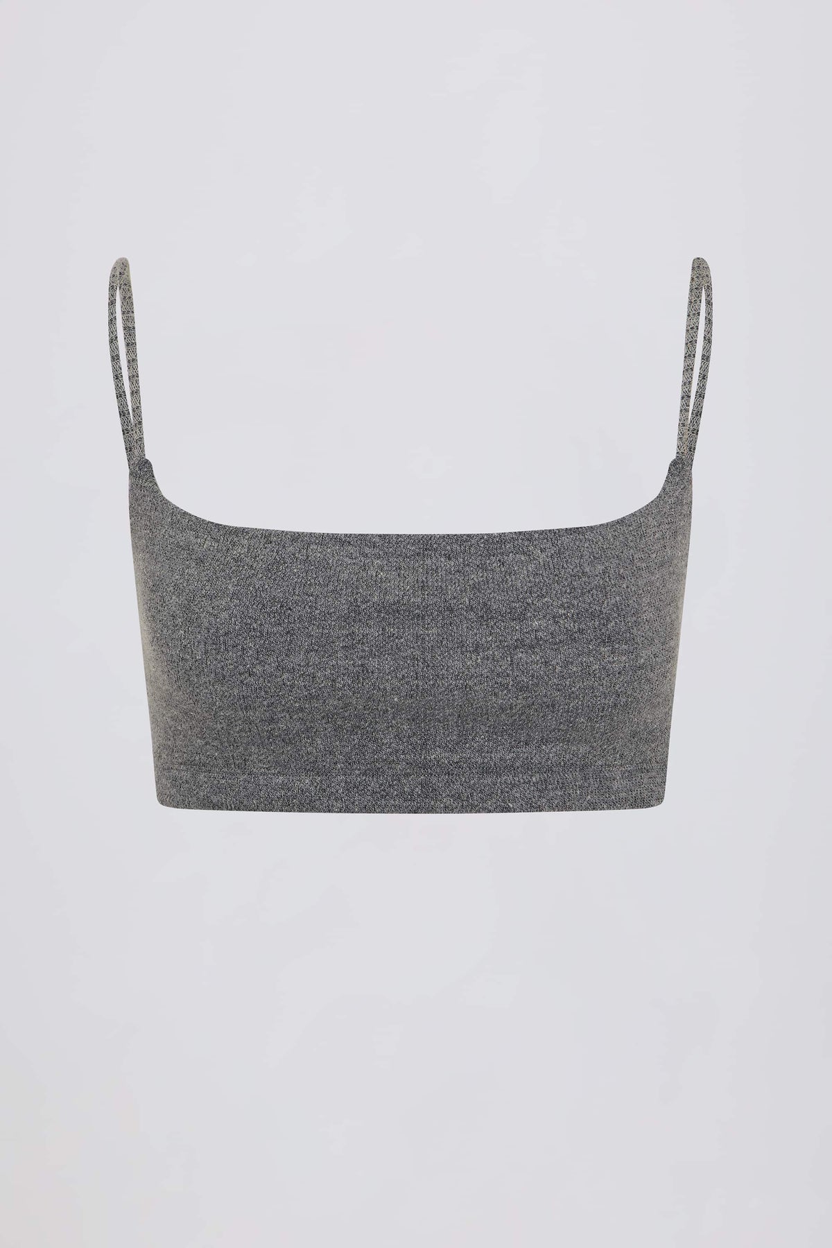 Square-Neck Bralette in Dark Grey