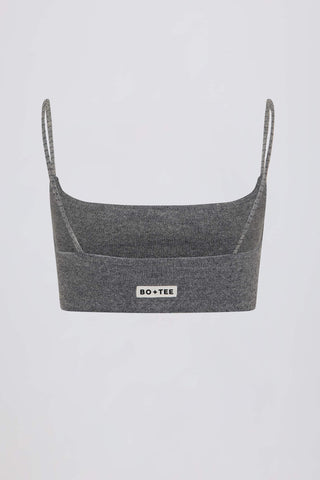 Square-Neck Bralette in Dark Grey