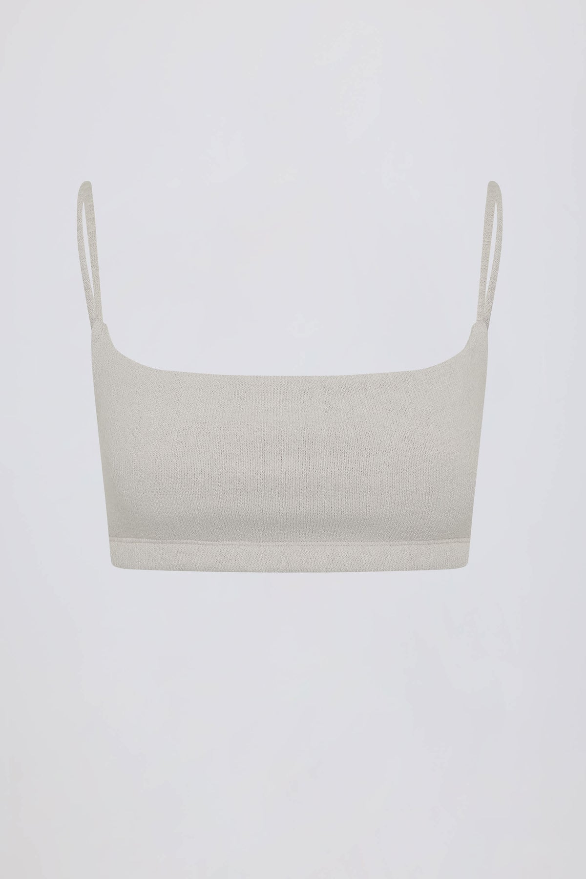 Square-Neck Bralette in Light Grey