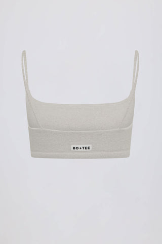 Square-Neck Bralette in Light Grey