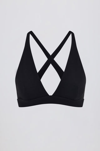 Soft Active Cross-Back Sports Bra in Black