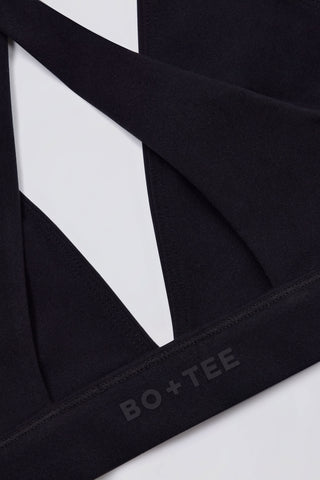 Soft Active Cross-Back Sports Bra in Black