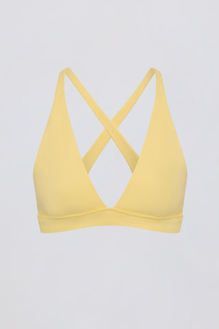 Soft Active Cross-Back Sports Bra in Lemon