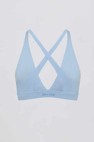 Soft Active Cross-Back Sports Bra in Sky