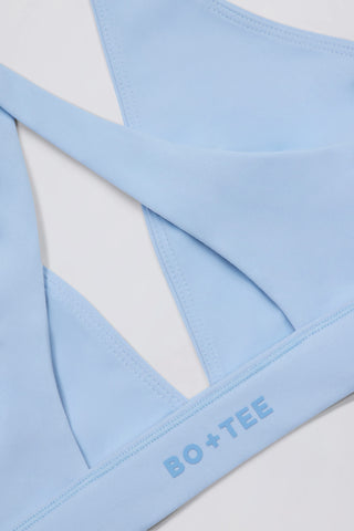 Soft Active Cross-Back Sports Bra in Sky