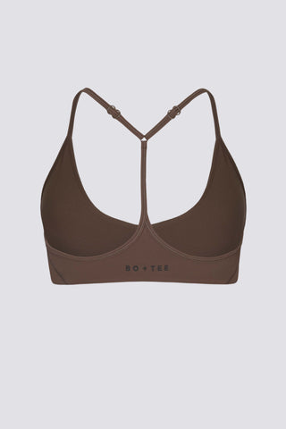 Soft Active Racerback Sports Bra in Cocoa