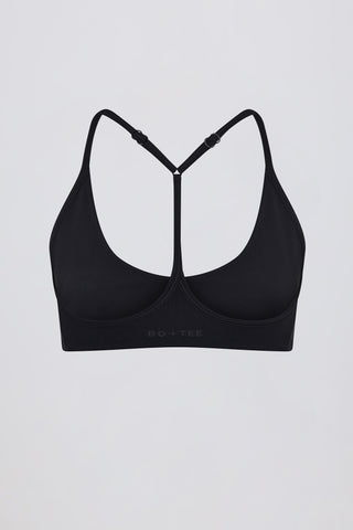 Soft Active Racerback Sports Bra in Black