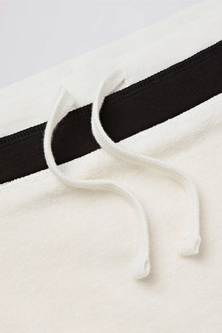 Terry Towelling Drawstring Skort in Ivory