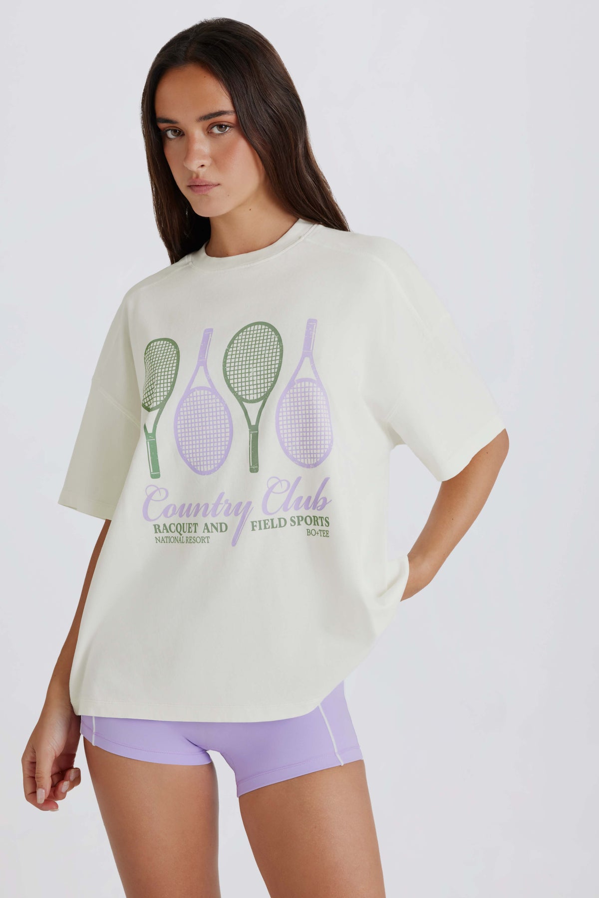 Oversized Graphic T-Shirt in Ivory