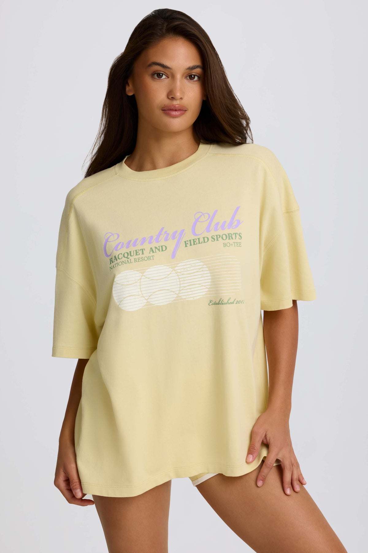 Oversized Graphic T-Shirt in Lemon