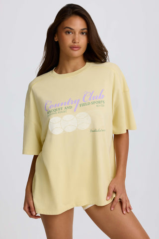 Oversized Graphic T-Shirt in Lemon