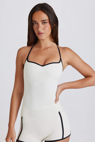 Soft Active Cross-Back Tank Top in Ivory