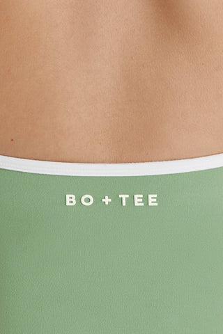 Soft Active V-Neck Halterneck Top in Green