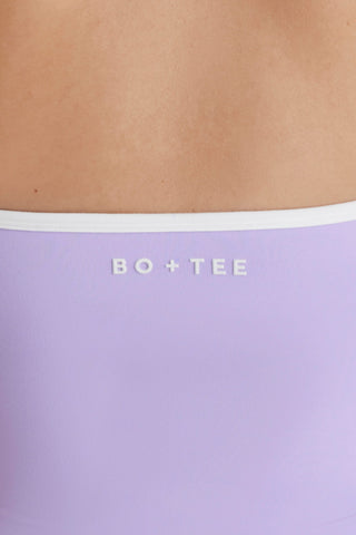 Soft Active V-Neck Halterneck Top in Lilac