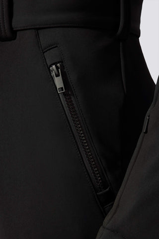 Waterproof Hooded Fitted Ski Suit in Black