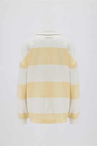Striped Oversized Long-Sleeve T-Shirt in Lemon