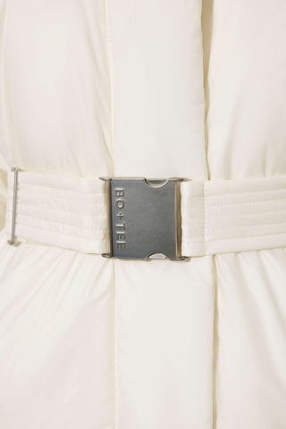 Waterproof Belted Oversized Ski Jacket in Ice