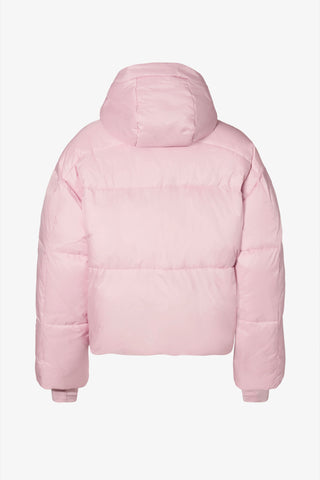 Waterproof Cropped Oversized Ski Jacket in Powder Pink