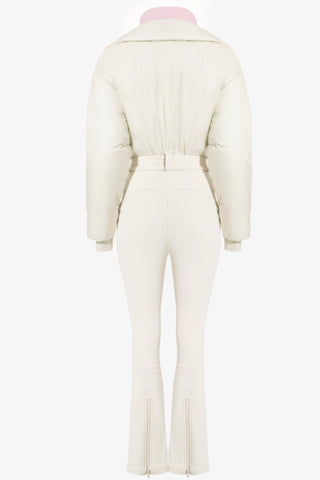 Waterproof Belted Layered Ski Suit in Ice