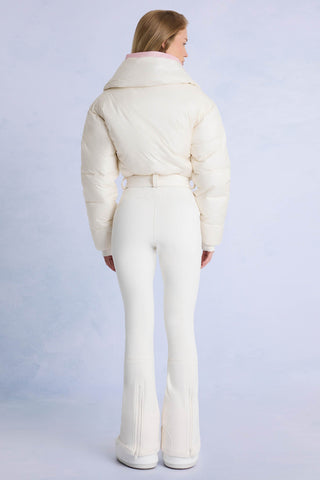 Waterproof Belted Layered Ski Suit in Ice