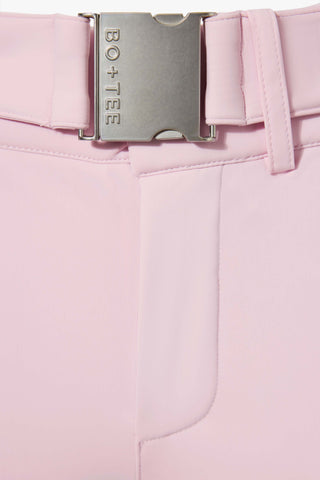 Waterproof Belted Ski Salopettes in Powder Pink