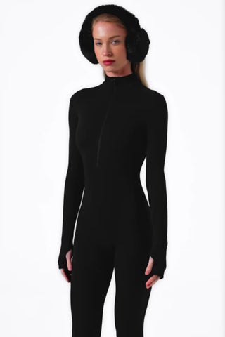 Thermal Base-Layer Jumpsuit in Black