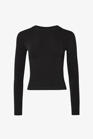 Thermal Long Sleeve Top in Black