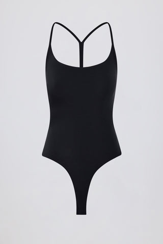 Cut-Out Bodysuit in Black