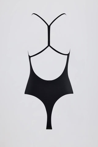 Cut-Out Bodysuit in Black