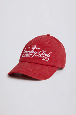 Baseball Cap in Dark Red