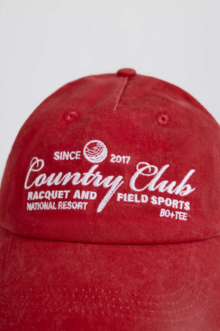 Baseball Cap in Dark Red