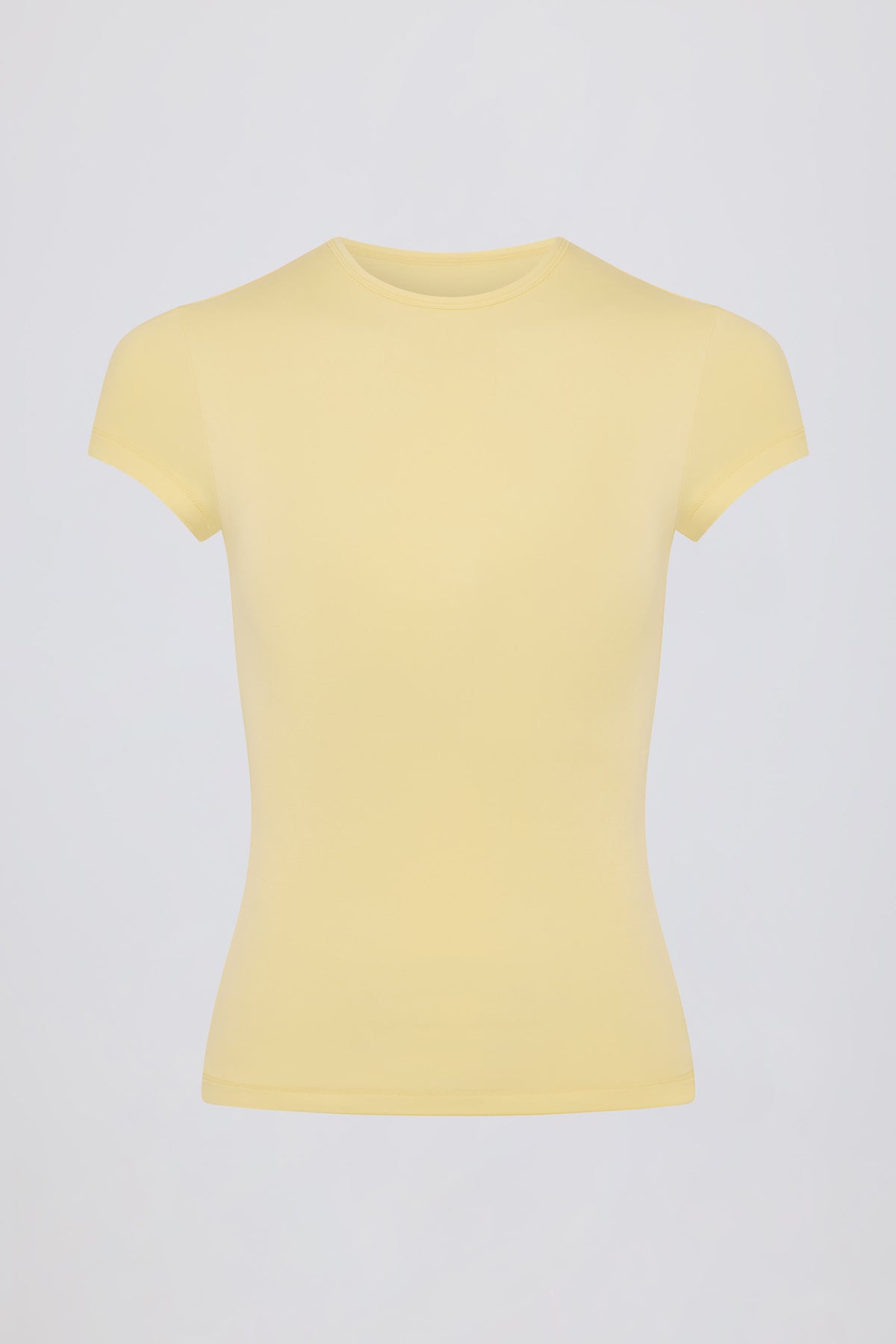 Cut-Out Longline T-Shirt in Lemon