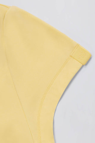 Cut-Out Longline T-Shirt in Lemon